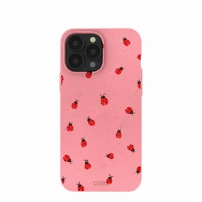 Bubblegum Pink Rosy Ladybug iPhone 13 Pro Max Case Comfort Style