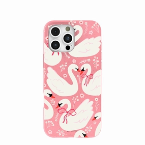 Bubblegum Pink Swan Garden iPhone 16 Pro Max Case Matte Layer Minimal Surface Layer