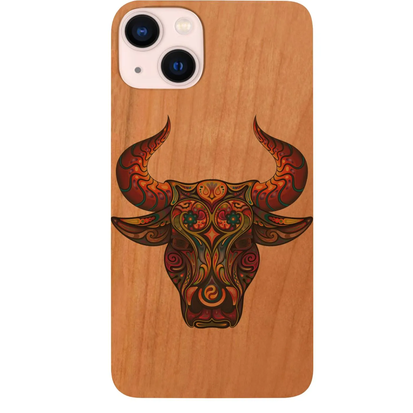 Glossy Pattern Shock Resistant Bull Head - UV Color Printed Phone Case