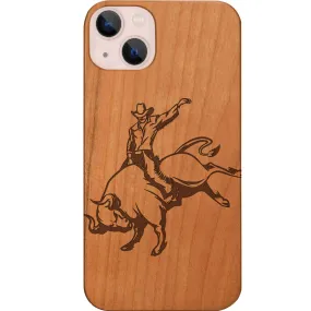 Refined Pattern Polished Detail Edge Bull Rider - Engraved Phone Case