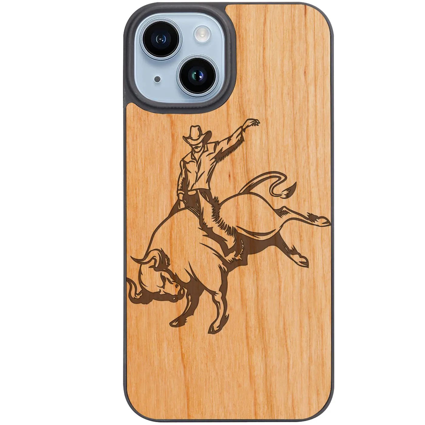 Bull Rider - Engraved Phone Case Rugged Edge Protective Shell Design