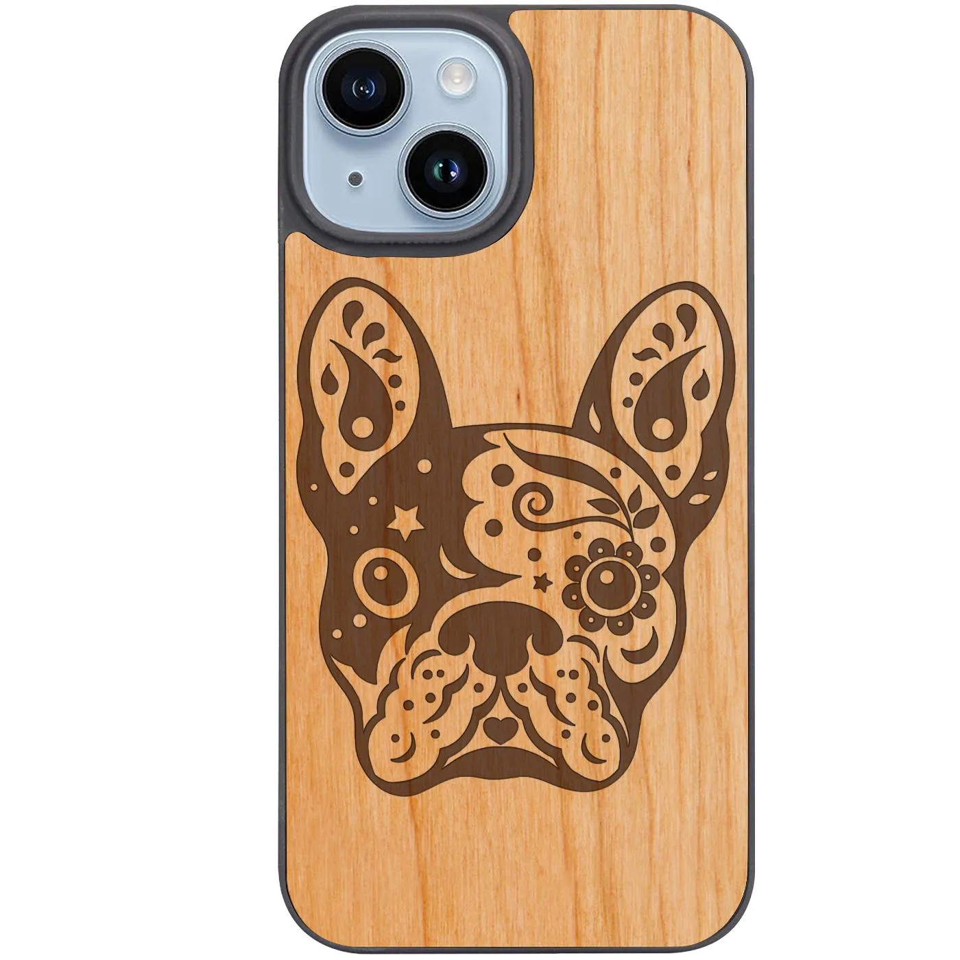 Flexible structure Bulldog - Engraved Phone Case
