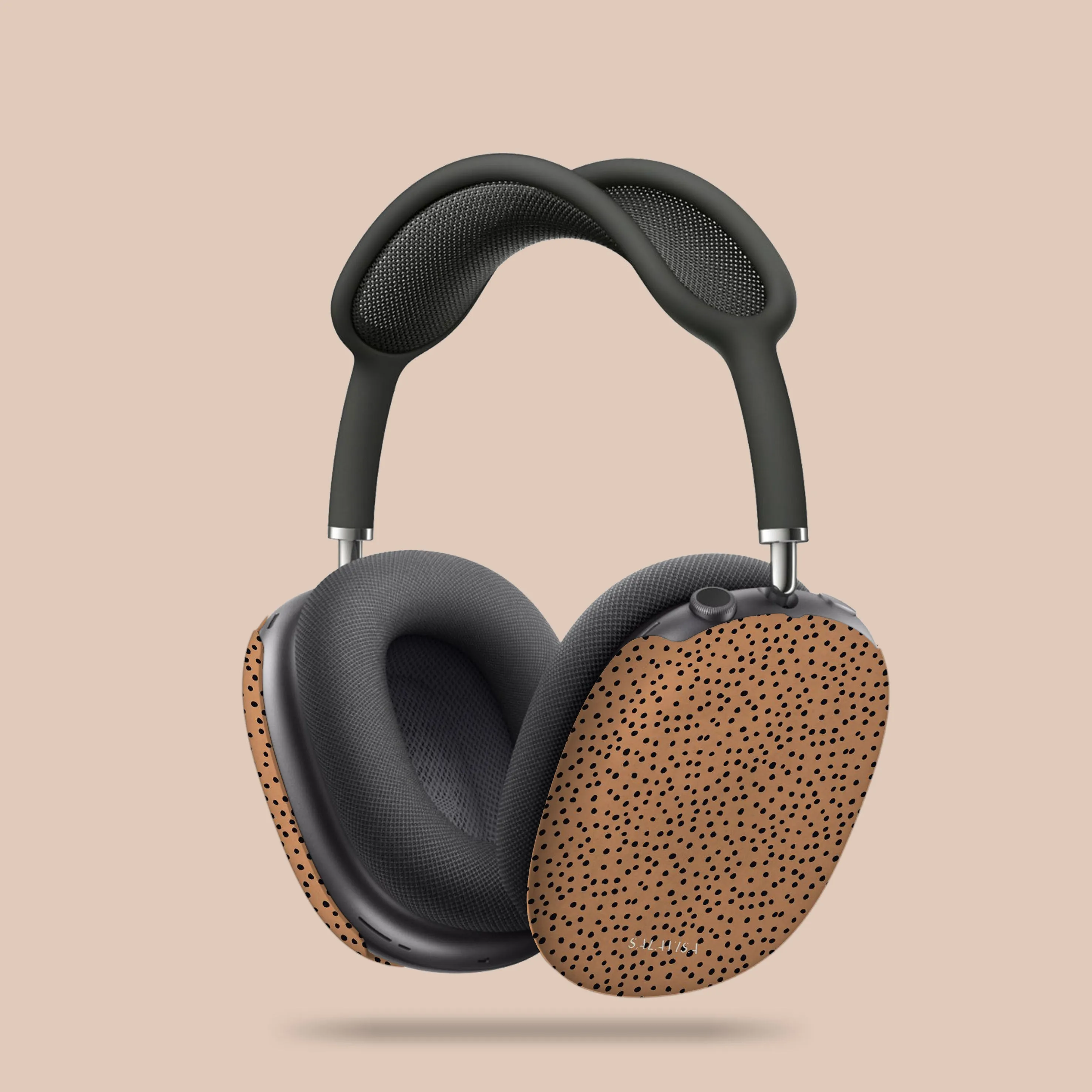 Smooth Silicone Texture Burnt Orange Polka Dots AirPods Max Case