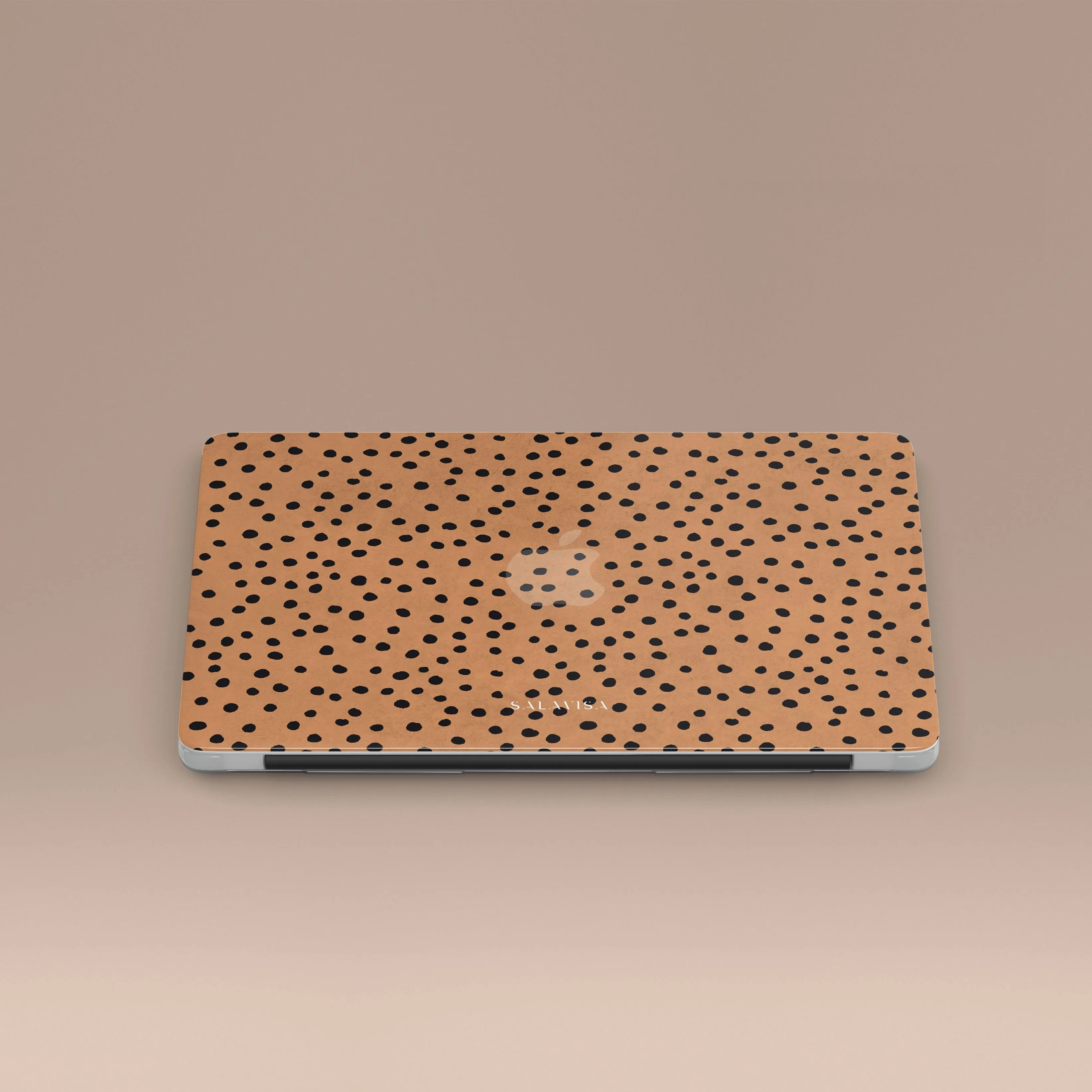 Clear Design Burnt Orange Polka Dots MacBook Case