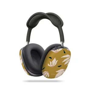 Burnt Yellow Flowers AirPods Max Case Functional Compact Case wireless earbuds carrying box