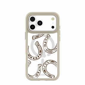 Clear Desert Luck iPhone 17 Pro Max Case With London Fog Ridge (MagSafe included) Elegant Texture Layer Minimal Detail Texture