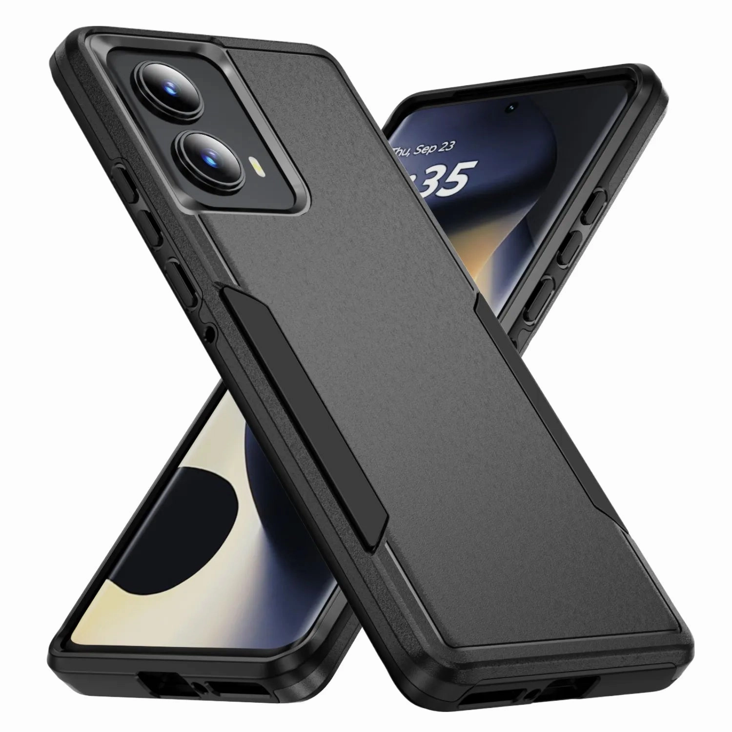 Motorola Edge (2024) UrbanShield Case with Universal Belt Clip Holster Soft Grip Layer