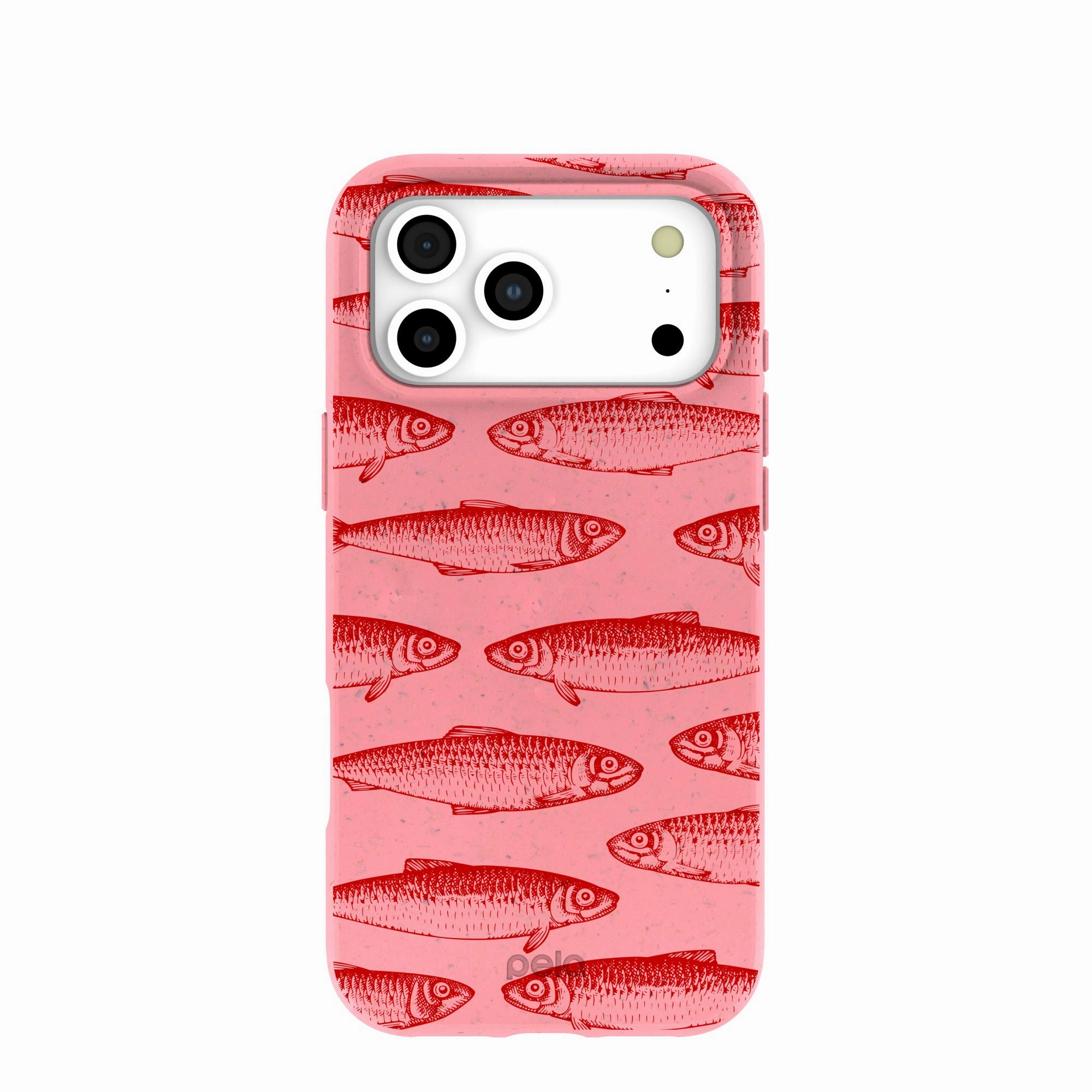 Modern Accent Smooth Pattern Finish Bubblegum Pink Sardine Stream iPhone 17 Pro Max Case