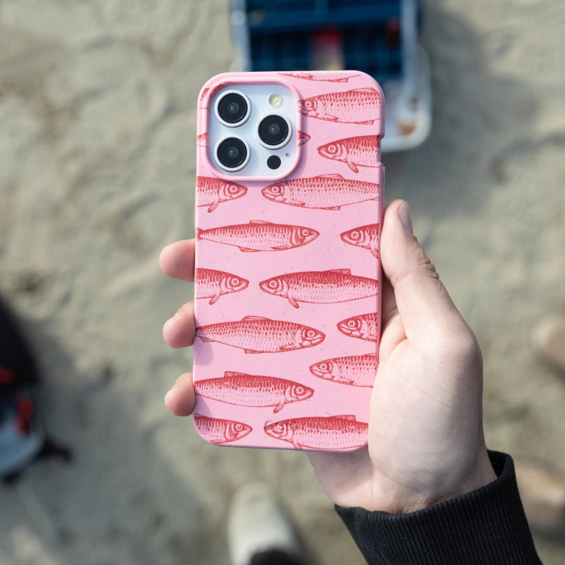 Bubblegum Pink Sardine Stream iPhone 17 Pro Max Case Unique Artwork