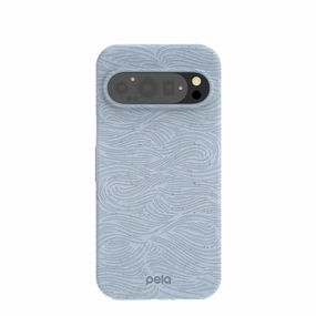 Powder Blue Ebb and Flow Google Pixel 9/9 Pro Case Flexible Grip Form