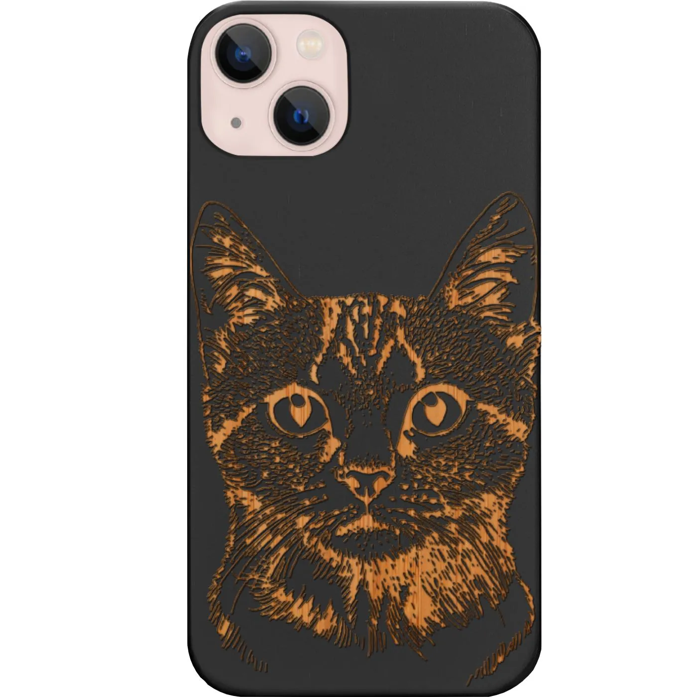 Cat - Engraved Phone Case Polished Detail Easy Access