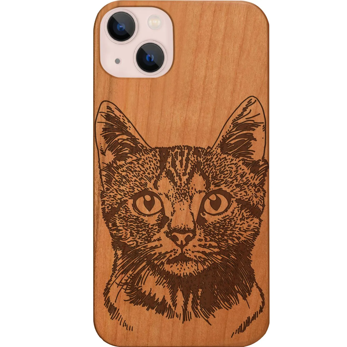 Cat - Engraved Phone Case Soft Design Classic Grip