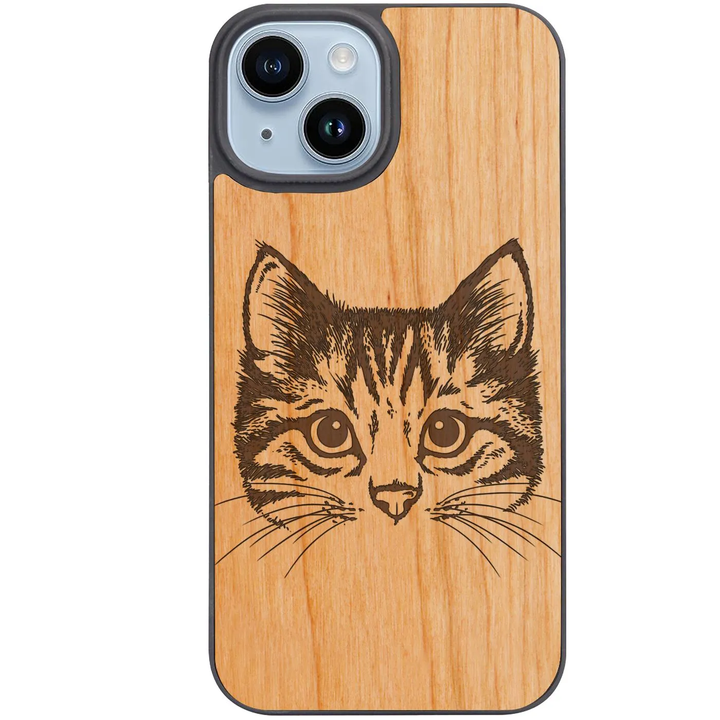 Cat Head - Engraved Phone Case Trendy Design