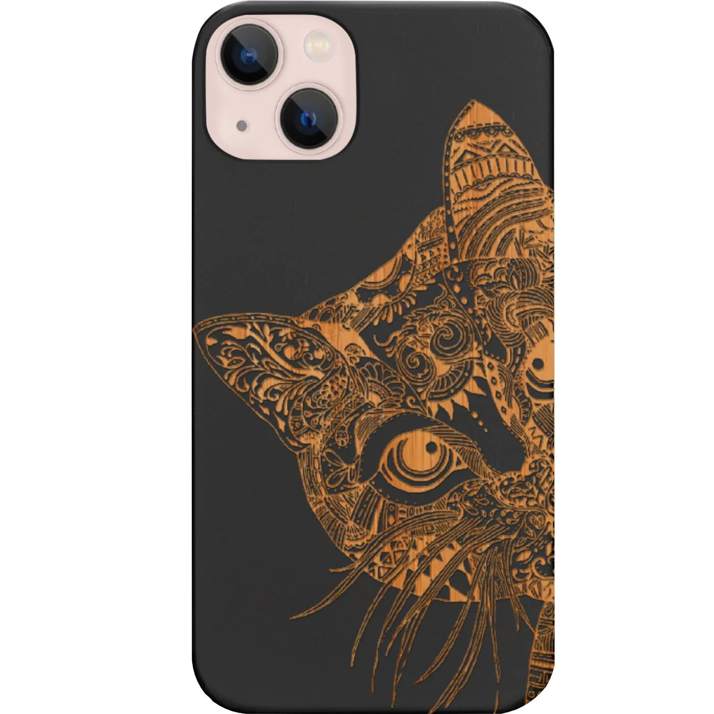 Cat Mandala - Engraved Phone Case Urban Style Compact Pattern