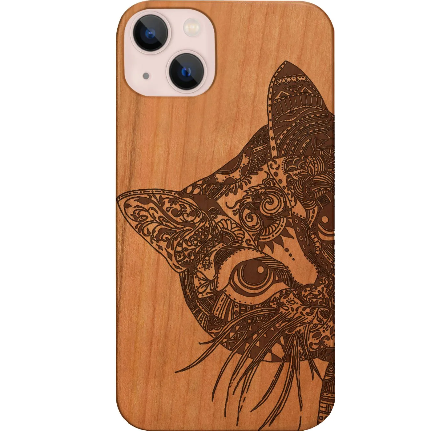 Cat Mandala - Engraved Phone Case Light Touch Premium Material