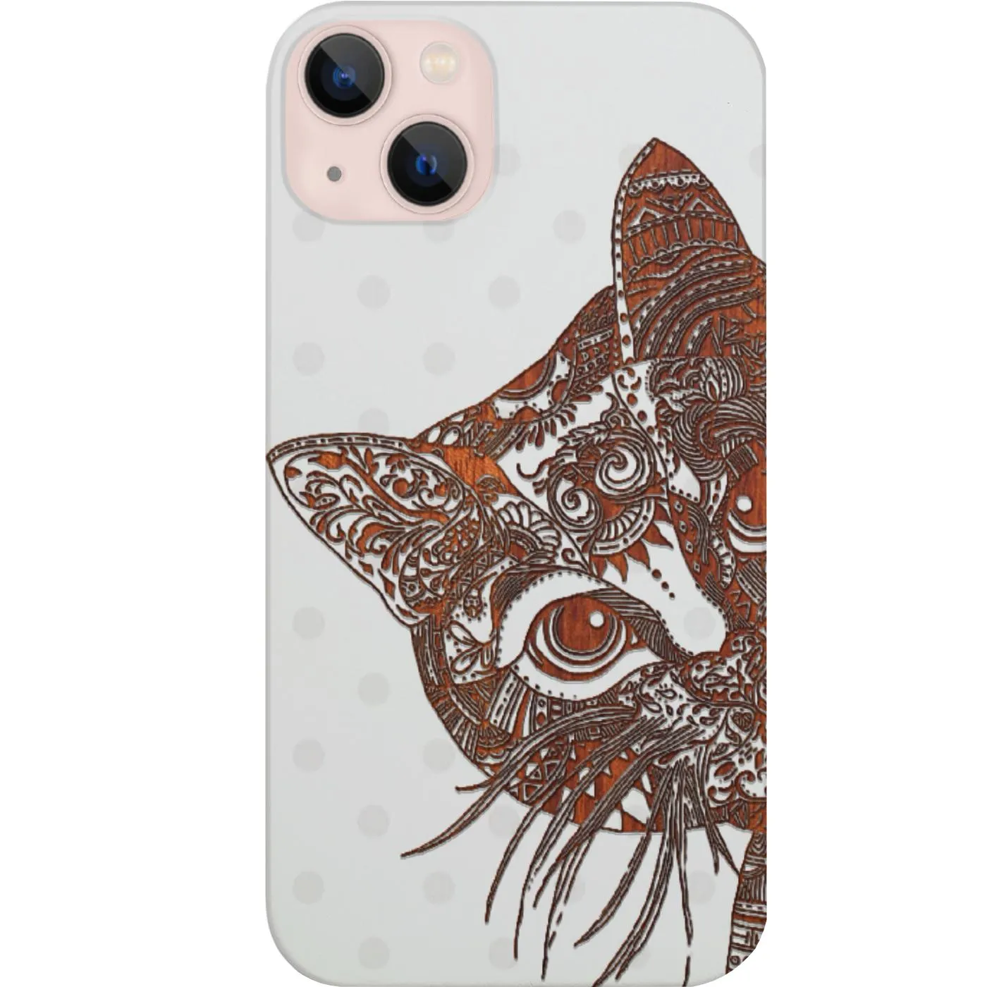 Cat Mandala - Engraved Phone Case Eco Friendly