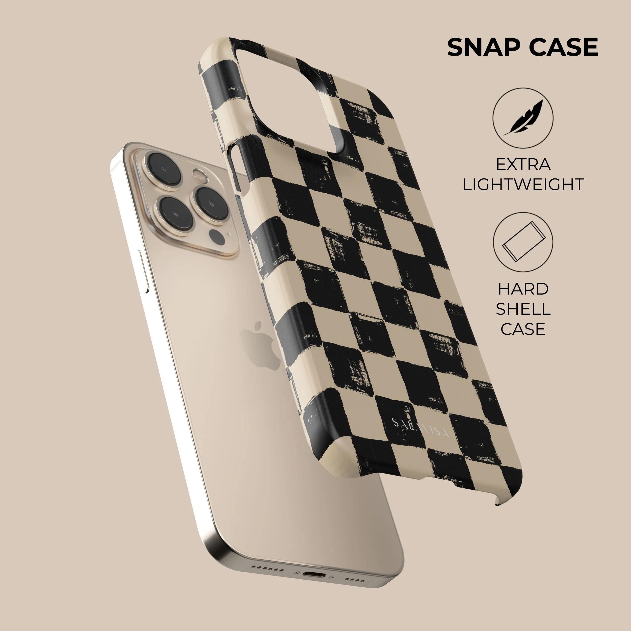 Chess Board Phone Case Compact Shape Colorful Accent