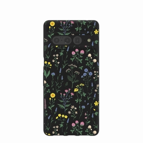 Black Shadow Blooms Google Pixel 7 Pro Case Functional Design Comfort touch