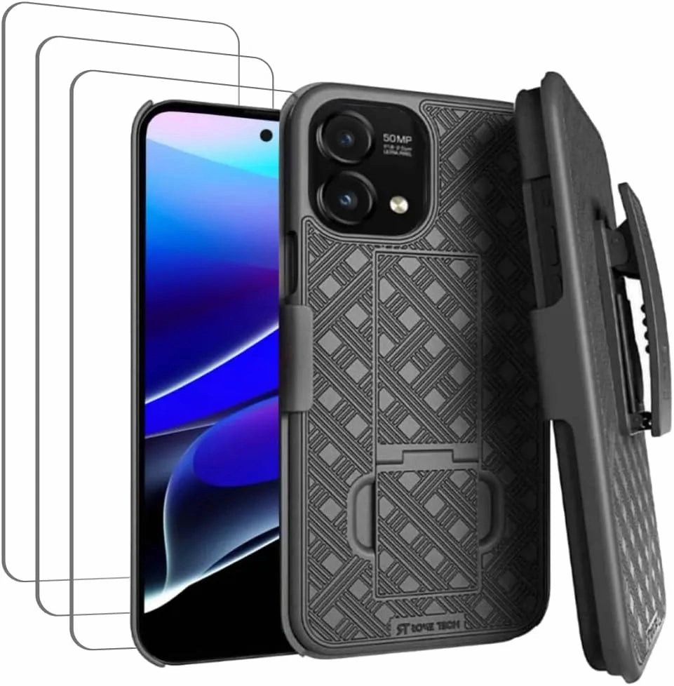 Durable Texture Build Motorola Moto G Stylus 5G (2023) Belt Clip Holster Phone Case