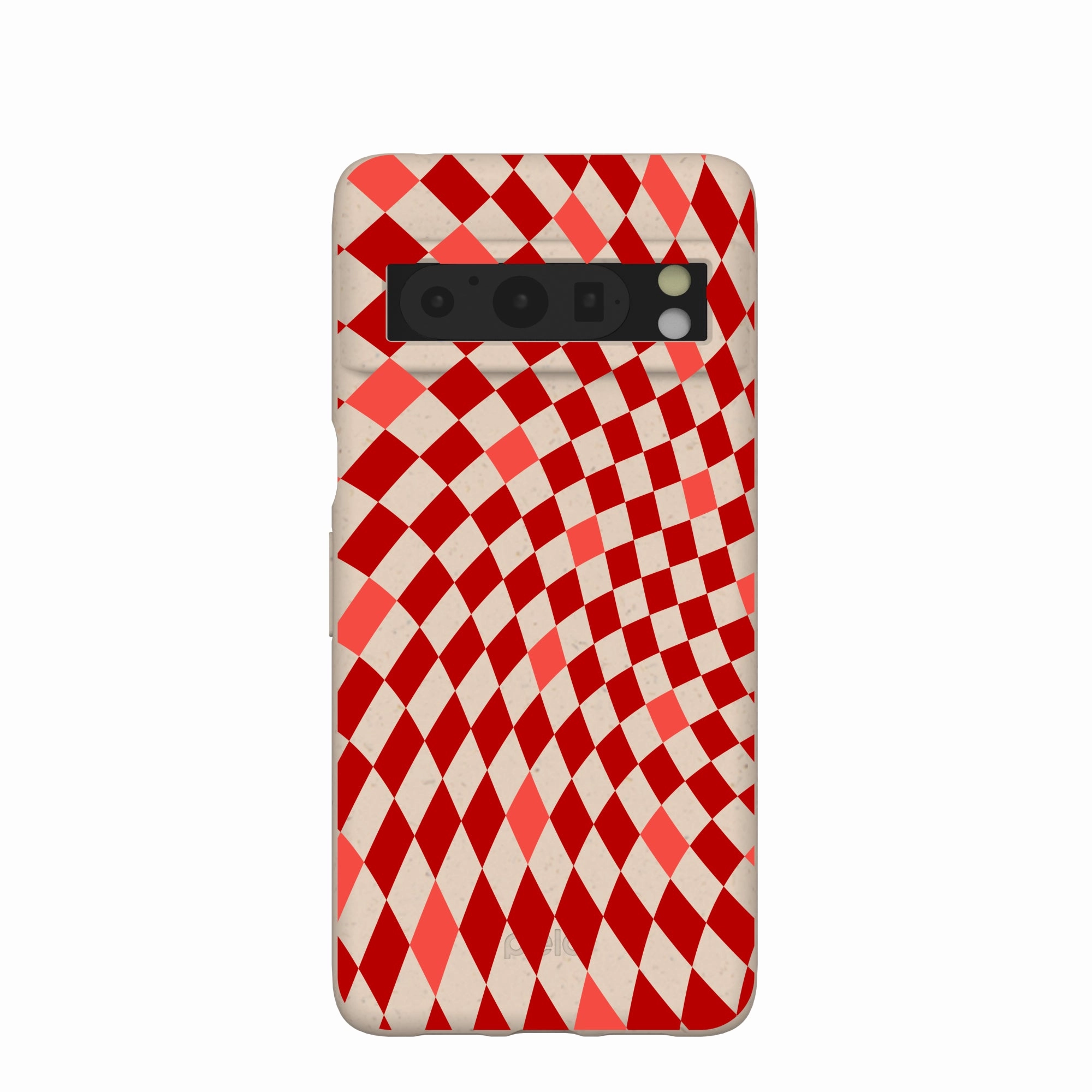 Seashell Red Checks Google Pixel 8 Pro Case High gloss