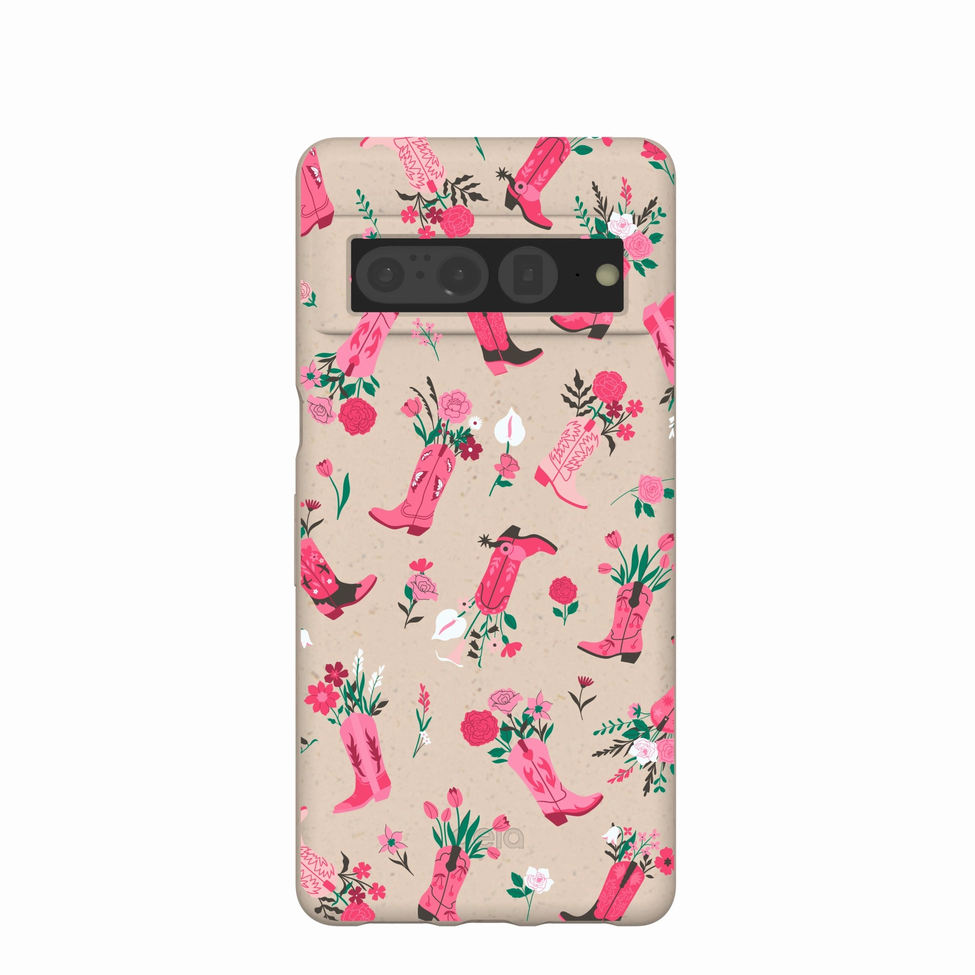 Travel Friendly Seashell Boots N Flowers Google Pixel 7 Pro Case