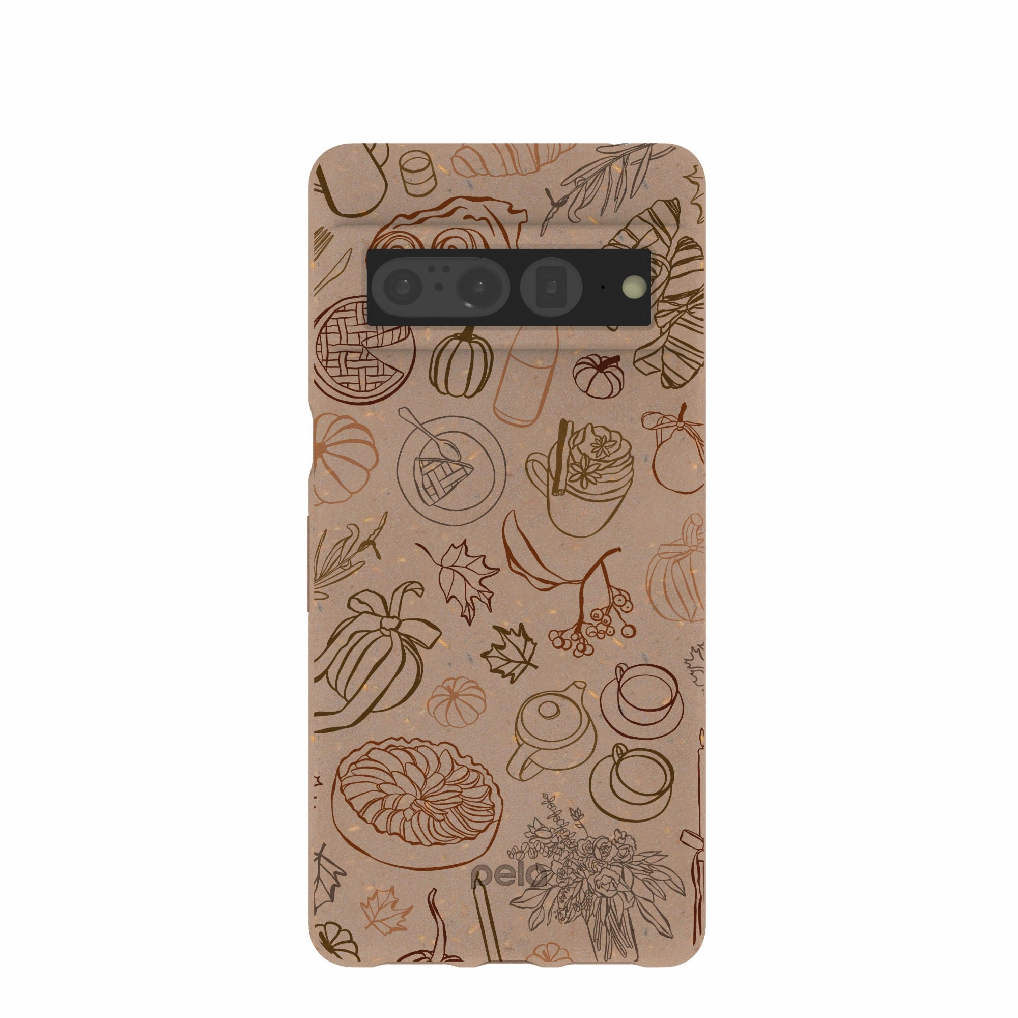 Chocolate Brown Autumn Sweets Google Pixel 7 Pro Case Personal Style TPU Material