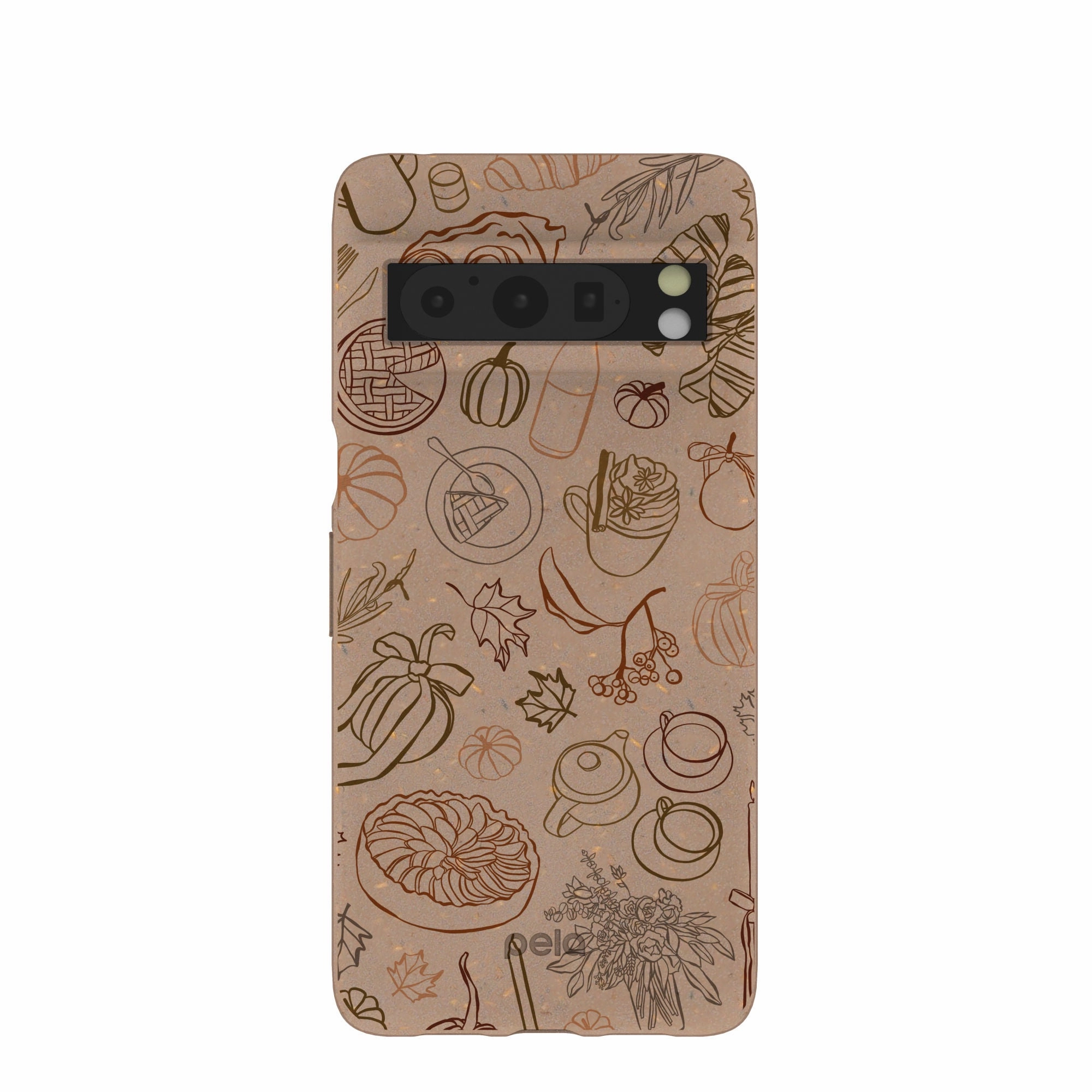 Chocolate Brown Autumn Sweets Google Pixel 8 Pro Case Functional Design Vivid Pattern