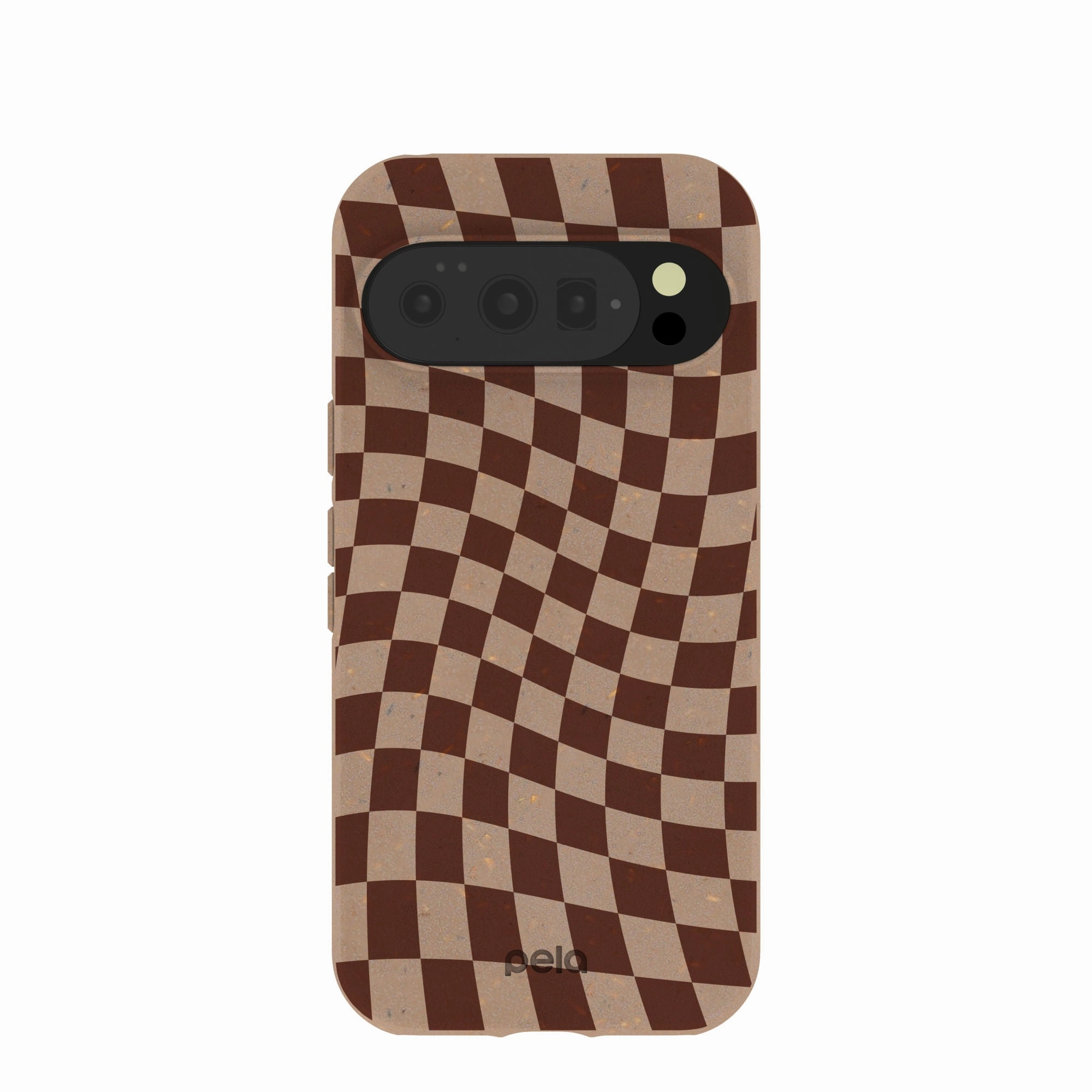 Luxury Accent Comfort Texture Layer Chocolate Brown Cafe Check Google Pixel 10/10 Pro Case