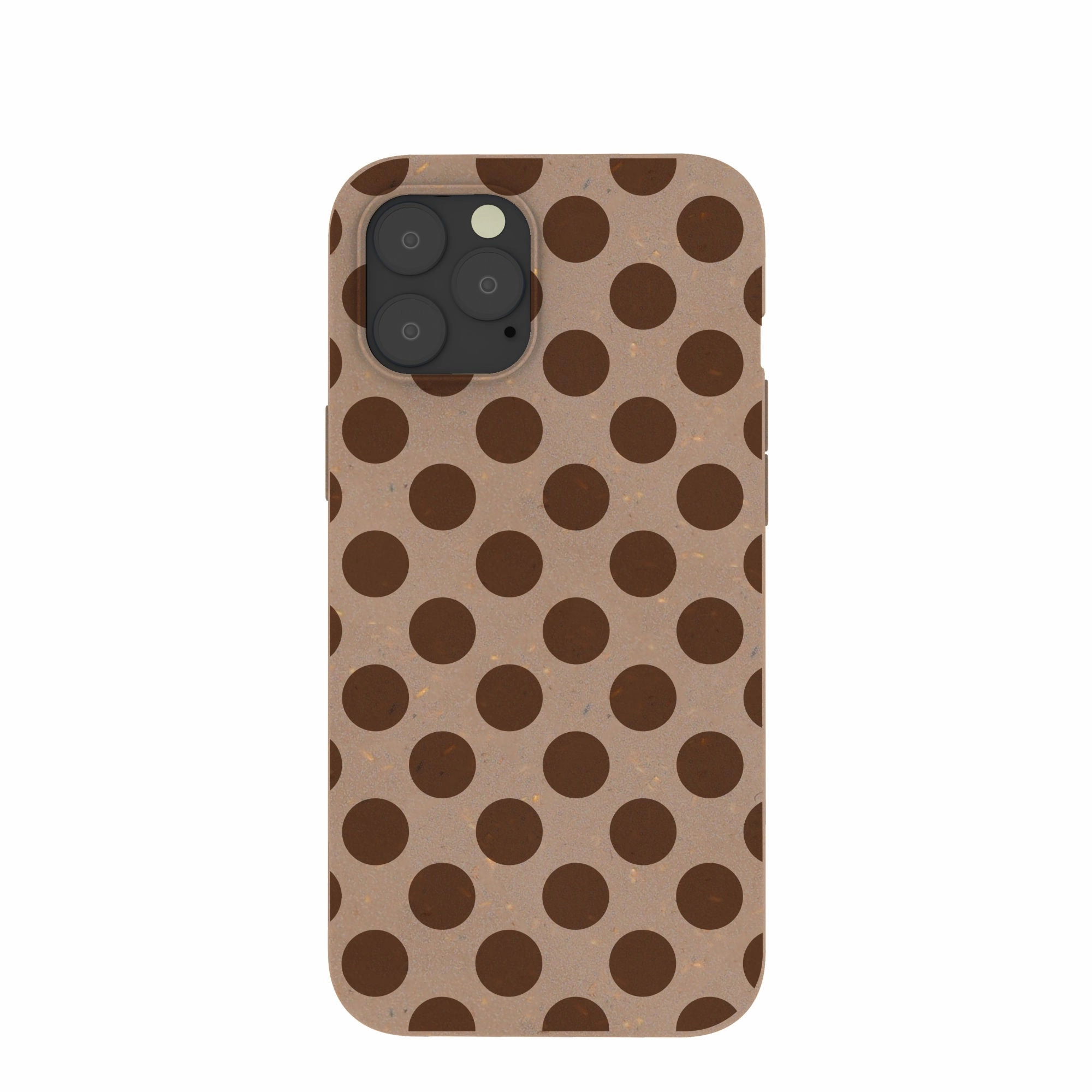 Chocolate Brown Cocoa Sprinkle iPhone 12 Pro Max Case daily accessory Gloss Surface Layer