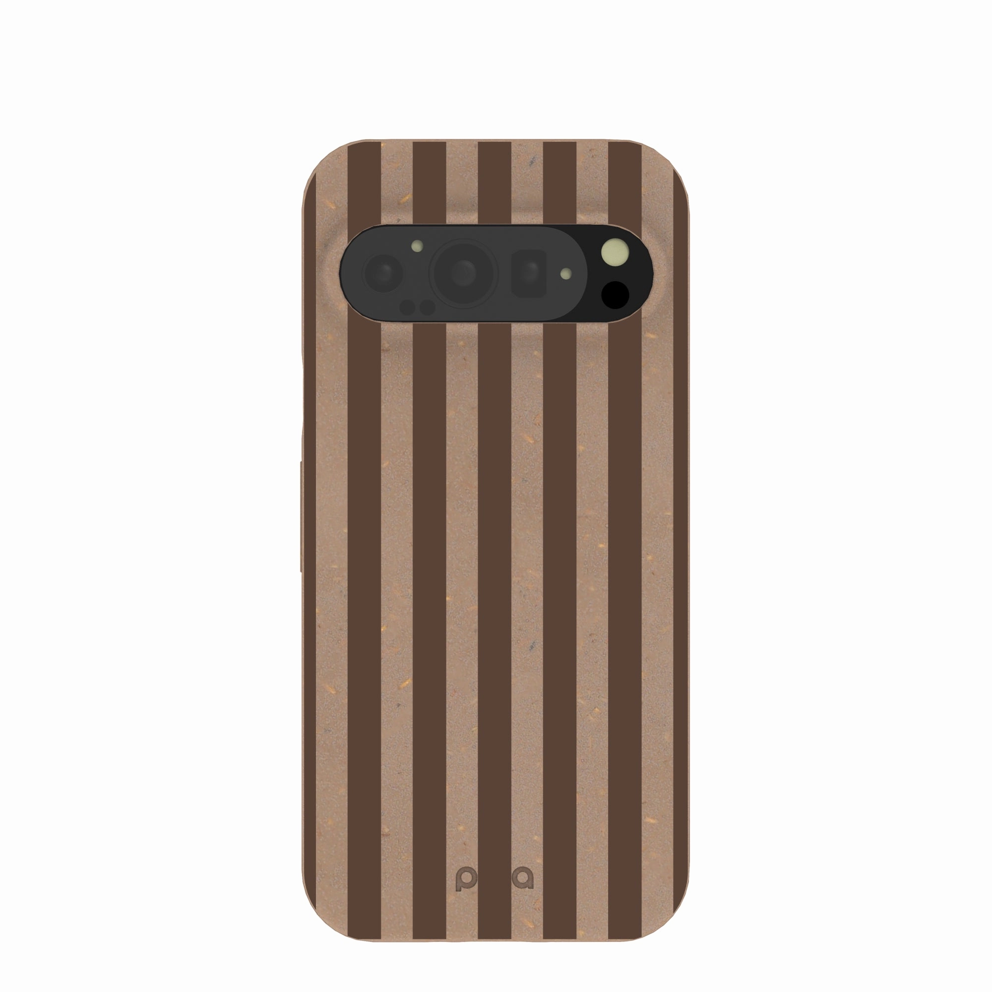 Chocolate Brown Cocoa Stripes Google Pixel 9/9 Pro Case Colorful Accent Grip Control