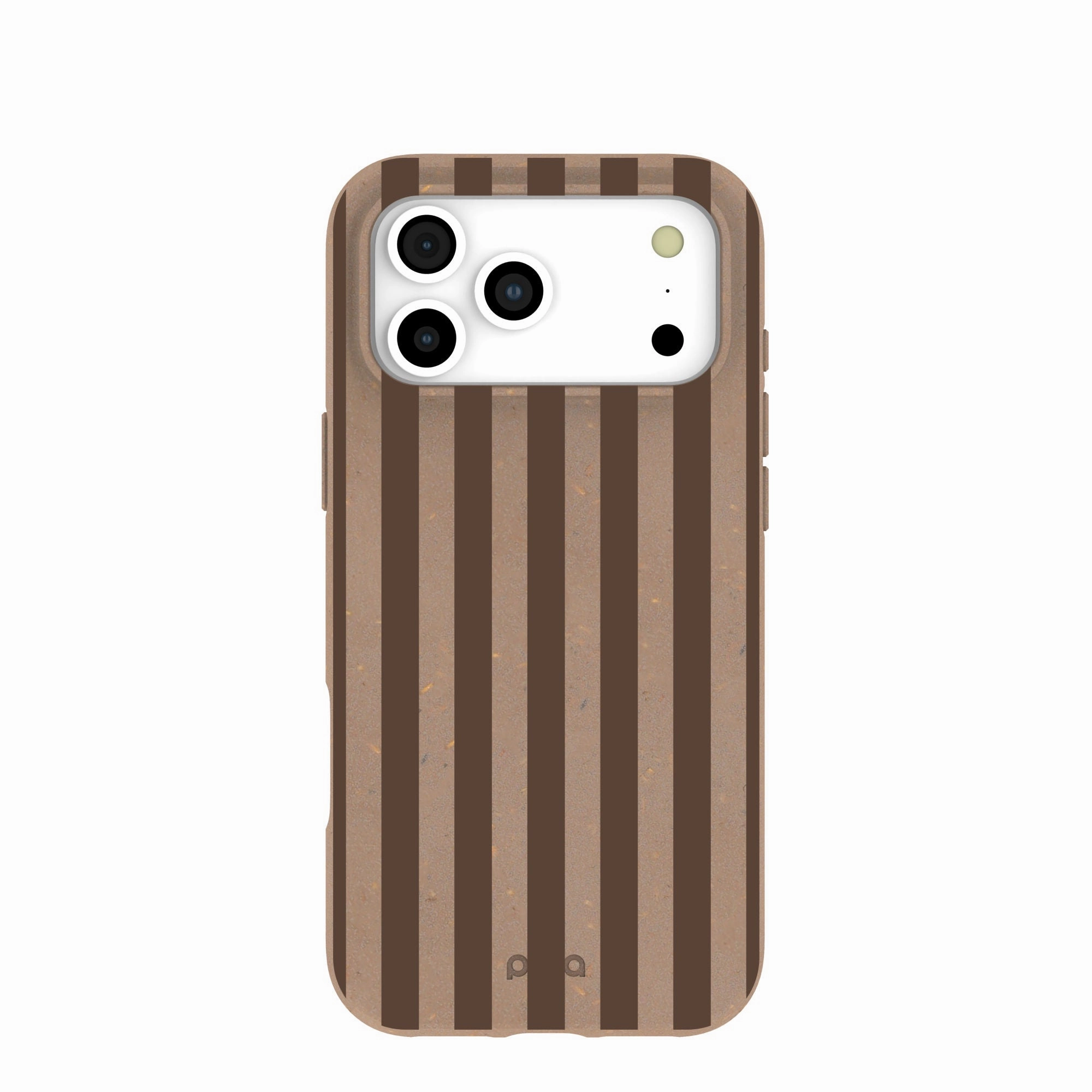 Chocolate Brown Cocoa Stripes iPhone 17 Pro Max Case Soft Build Texture Slim Design