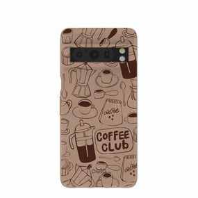 Chocolate Brown Coffee Club Google Pixel 8 Pro Case Premium Material Lightweight Frame