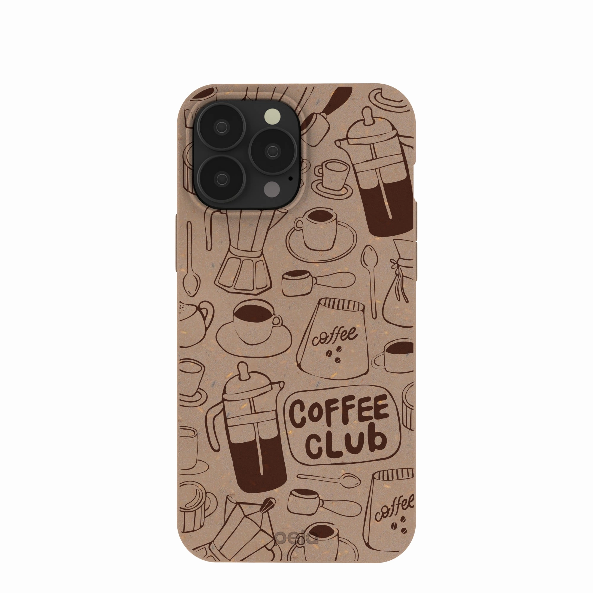 Flexible Feel Durable Finish Chocolate Brown Coffee Club iPhone 13 Pro Max Case