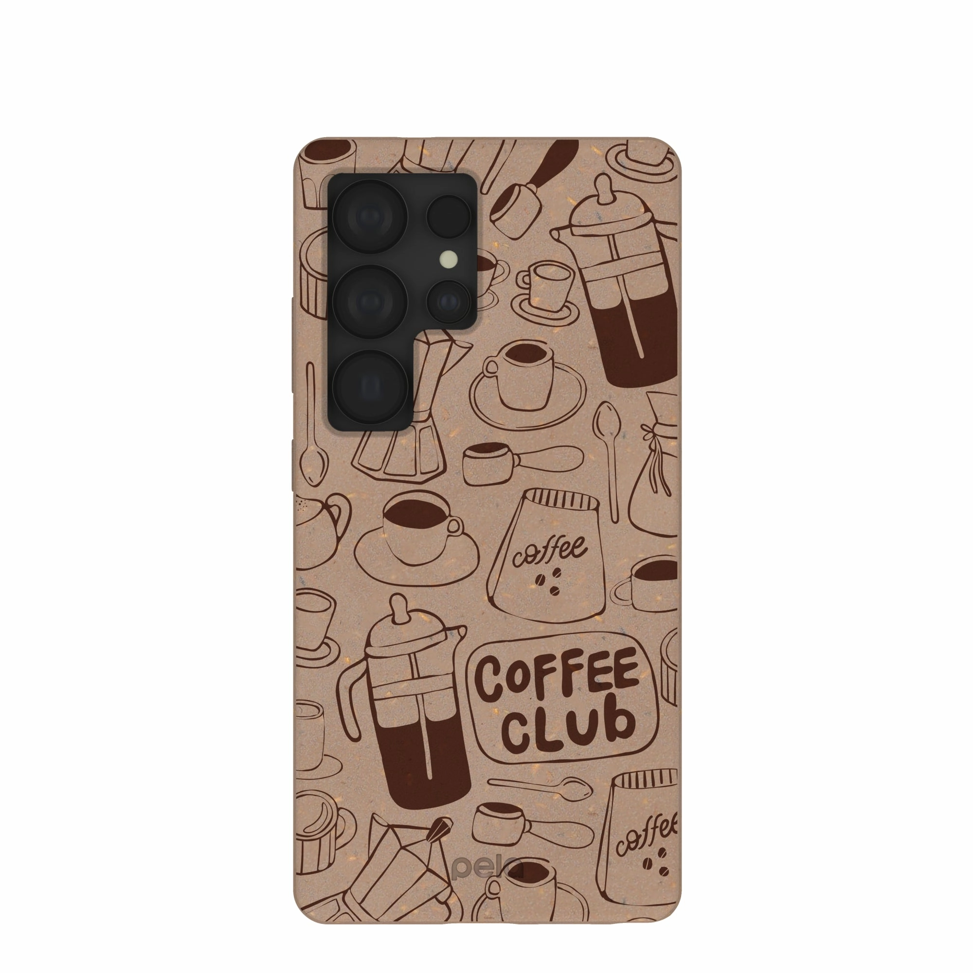 Chocolate Brown Coffee Club Samsung Galaxy S25 Ultra Case Urban Texture