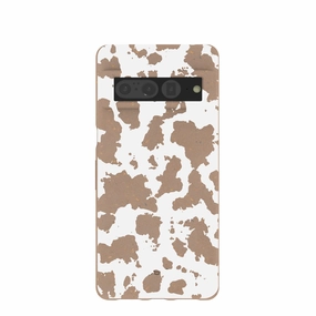 Chocolate Brown Cow Couture Google Pixel 7 Pro Case Tough Grip Matte Feel Texture
