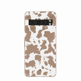 Chocolate Brown Cow Couture Google Pixel 8 Pro Case Rugged Grip Glossy Texture Layer