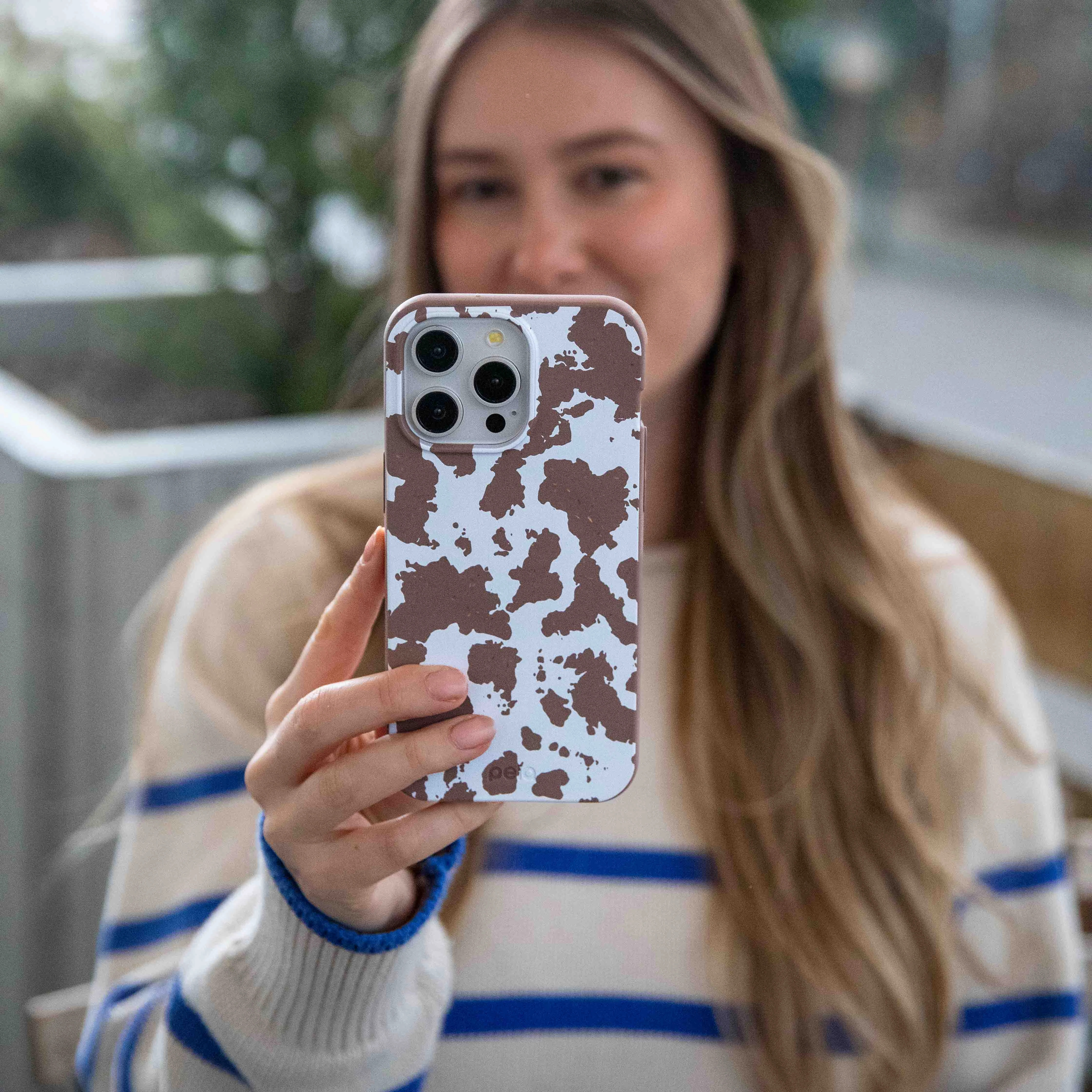 Chocolate Brown Cow Couture iPhone 17 Pro Max Case Hybrid Material Build