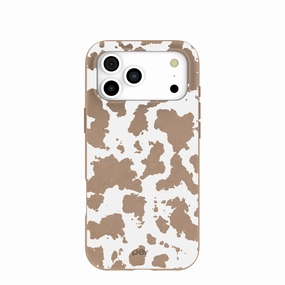 Travel Essential Chocolate Brown Cow Couture iPhone 17 Pro Max Case