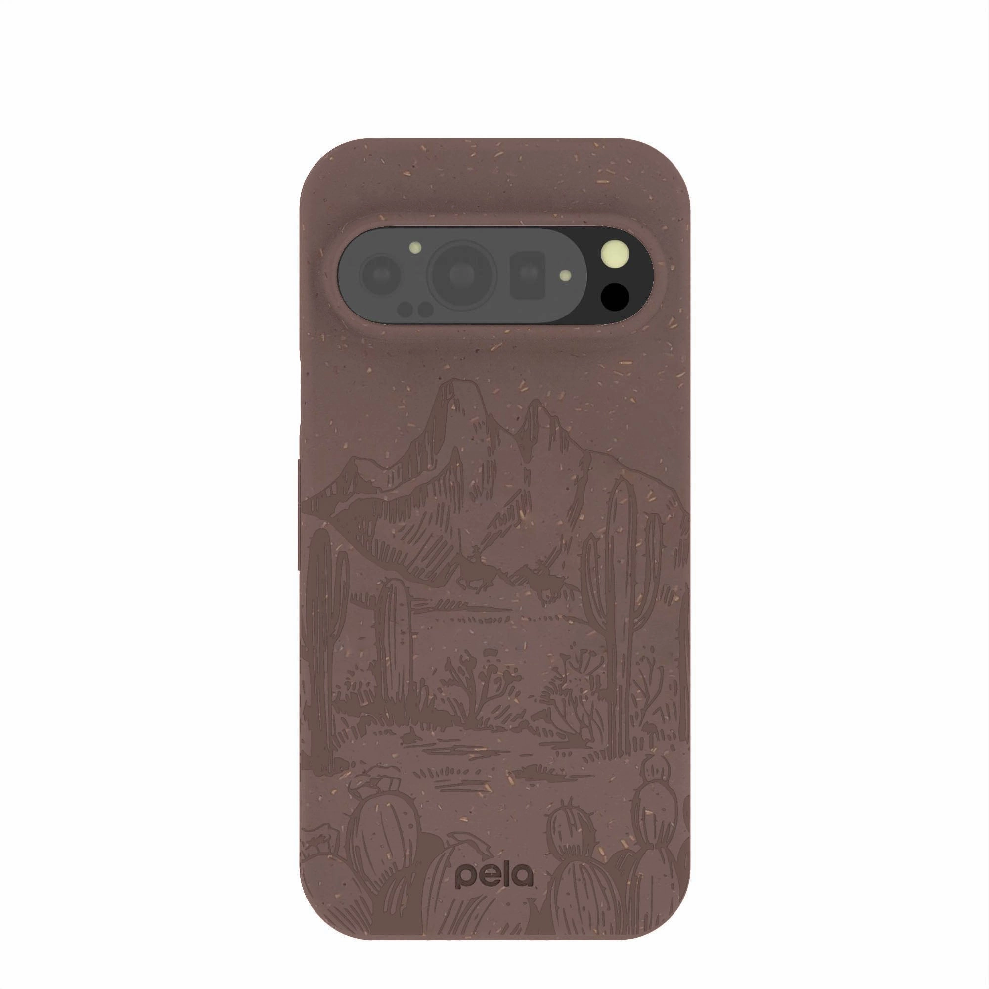Chocolate Brown Desert Run Google Pixel 9/9 Pro Case Customizable Option Protective Shell Design