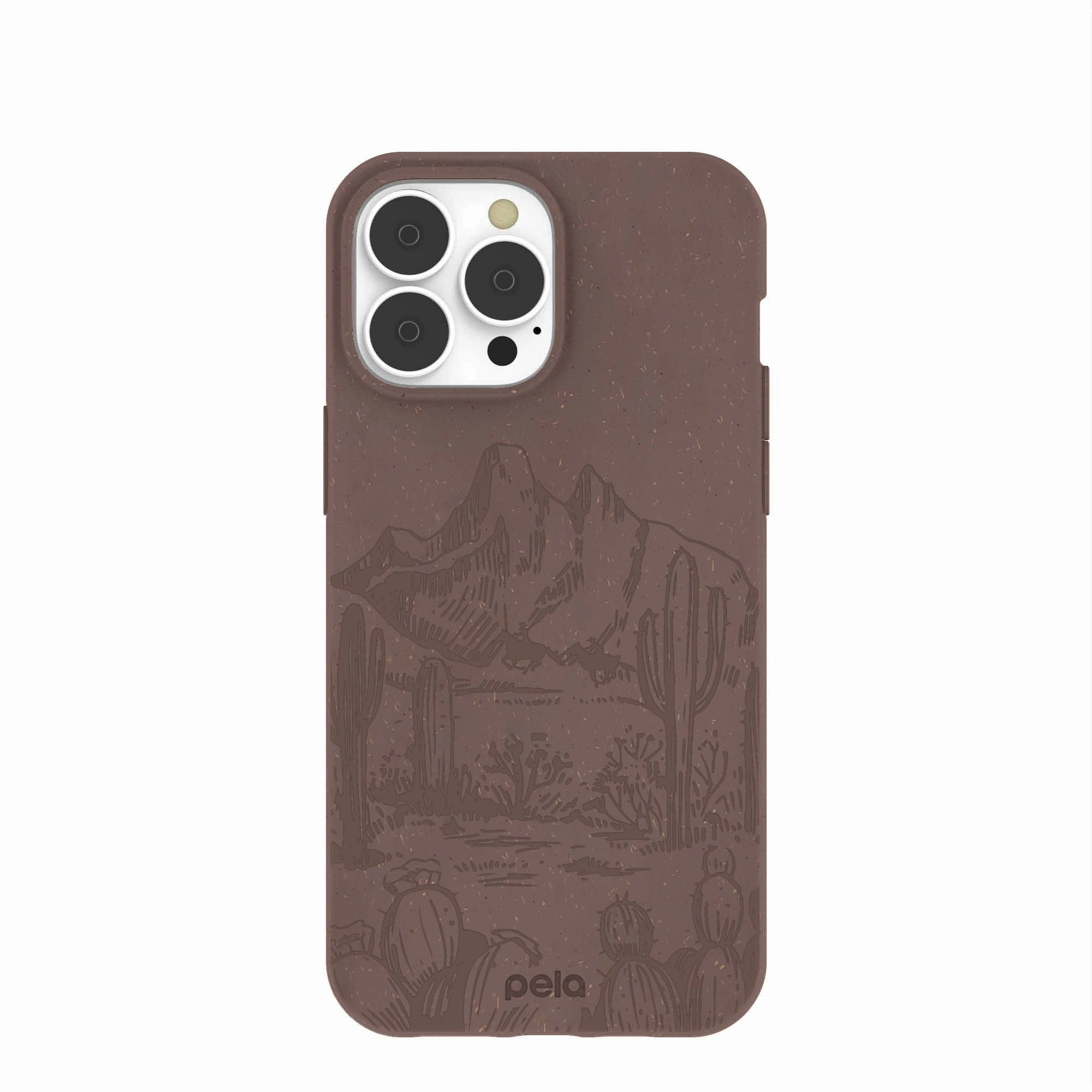 Chocolate Brown Desert Run iPhone 13 Pro Max Case Glossy surface