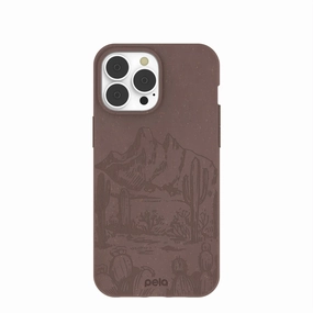 Chocolate Brown Desert Run iPhone 13 Pro Max Case Glossy surface