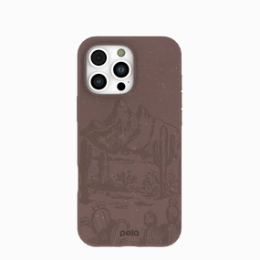 Chocolate Brown Desert Run iPhone 16 Pro Max Case Flexible Feel