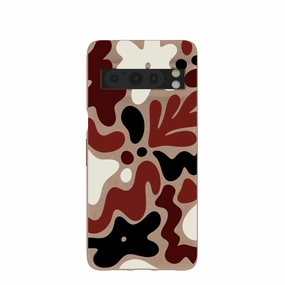 Chocolate Brown Earthy Curves Google Pixel 8 Pro Case Smooth Feel Surface Protective Touch