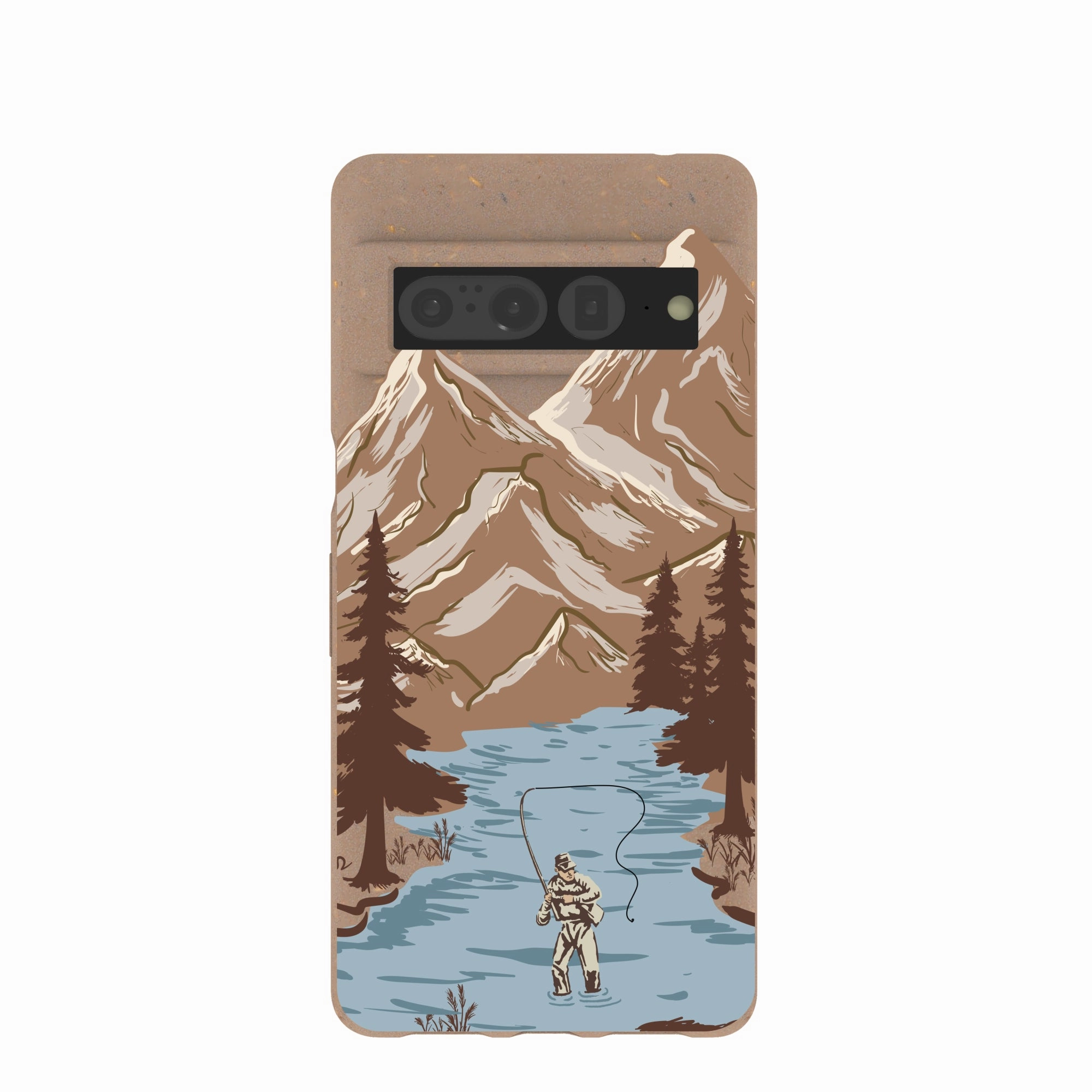 Daily Durability Bold Look Chocolate Brown Gone Fishing Google Pixel 7 Pro Case