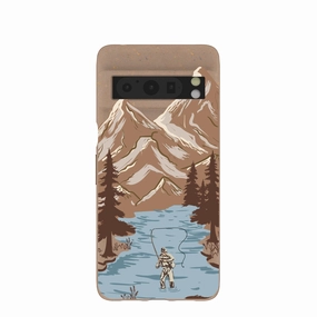 Gloss Touch Chocolate Brown Gone Fishing Google Pixel 8 Pro Case