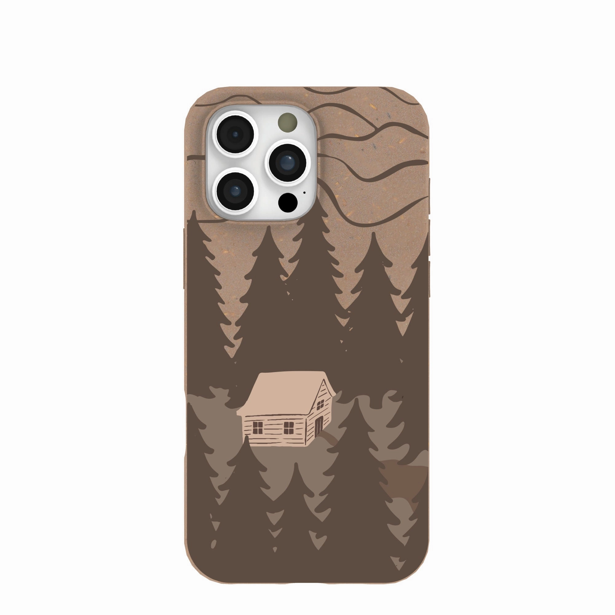 Flexible Texture Rugged Build Texture Chocolate Brown Hidden Cabin iPhone 16 Pro Max Case