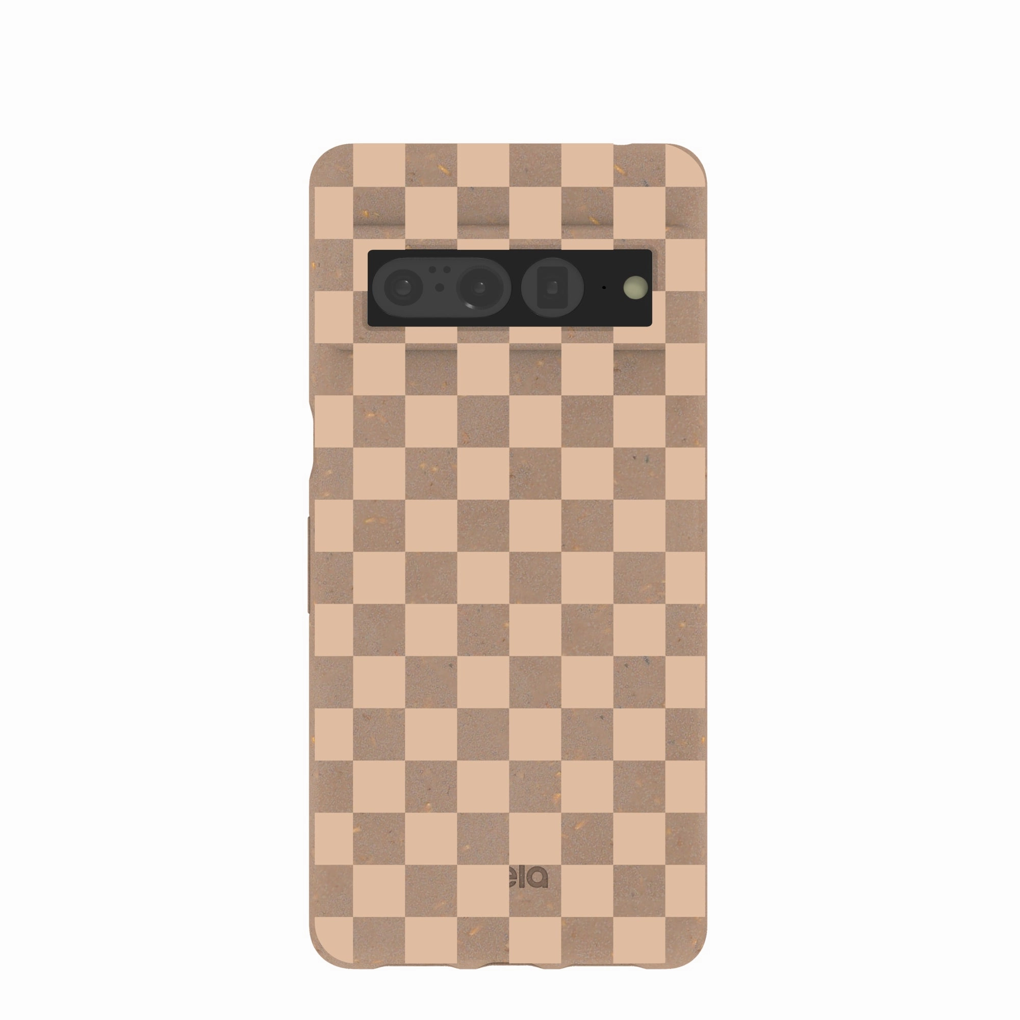 Premium Detail Finish Rugged Build Chocolate Brown Latte Check Google Pixel 7 Pro Case