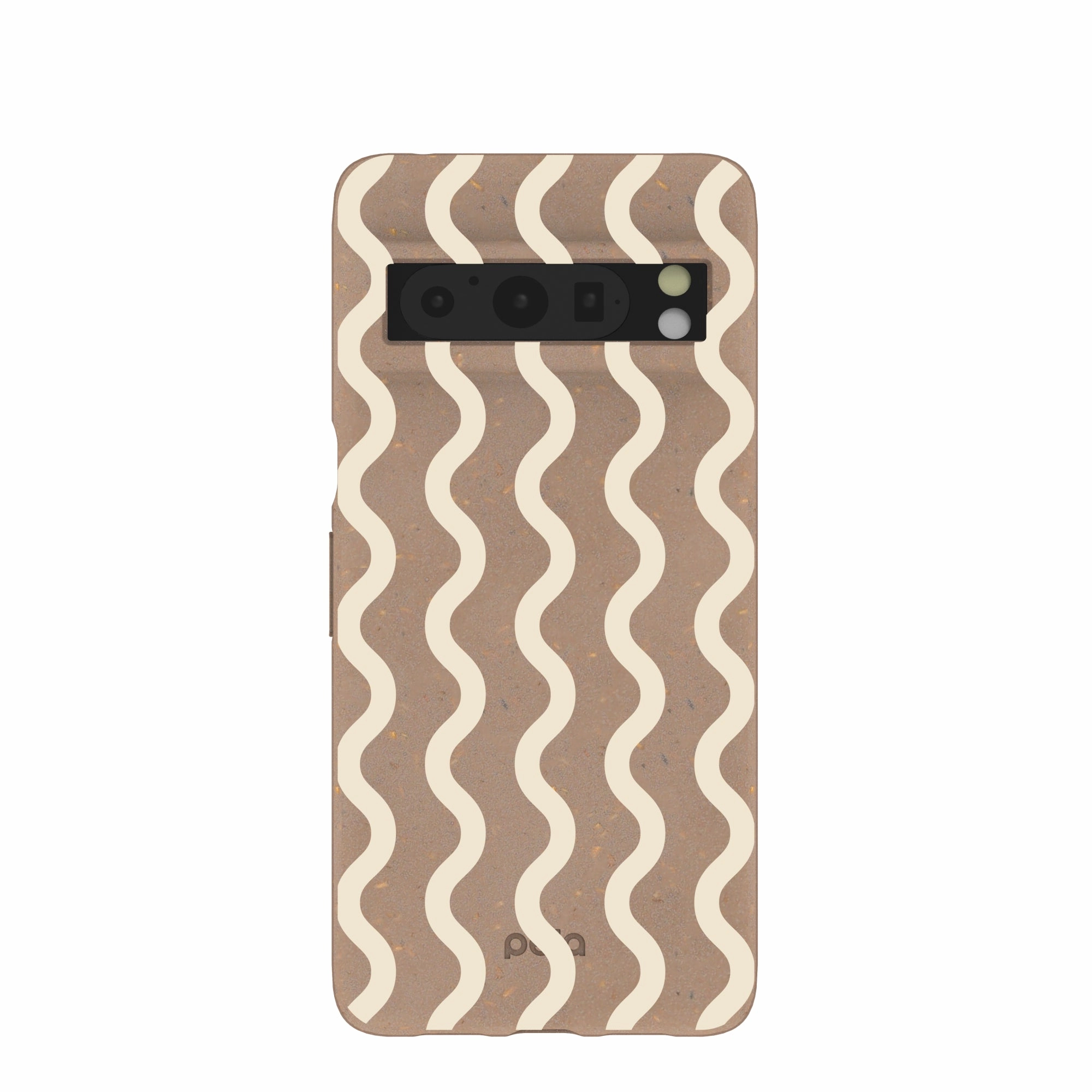 Chocolate Brown Latte Waves Google Pixel 8 Pro Case Impact Cushion Slim Look