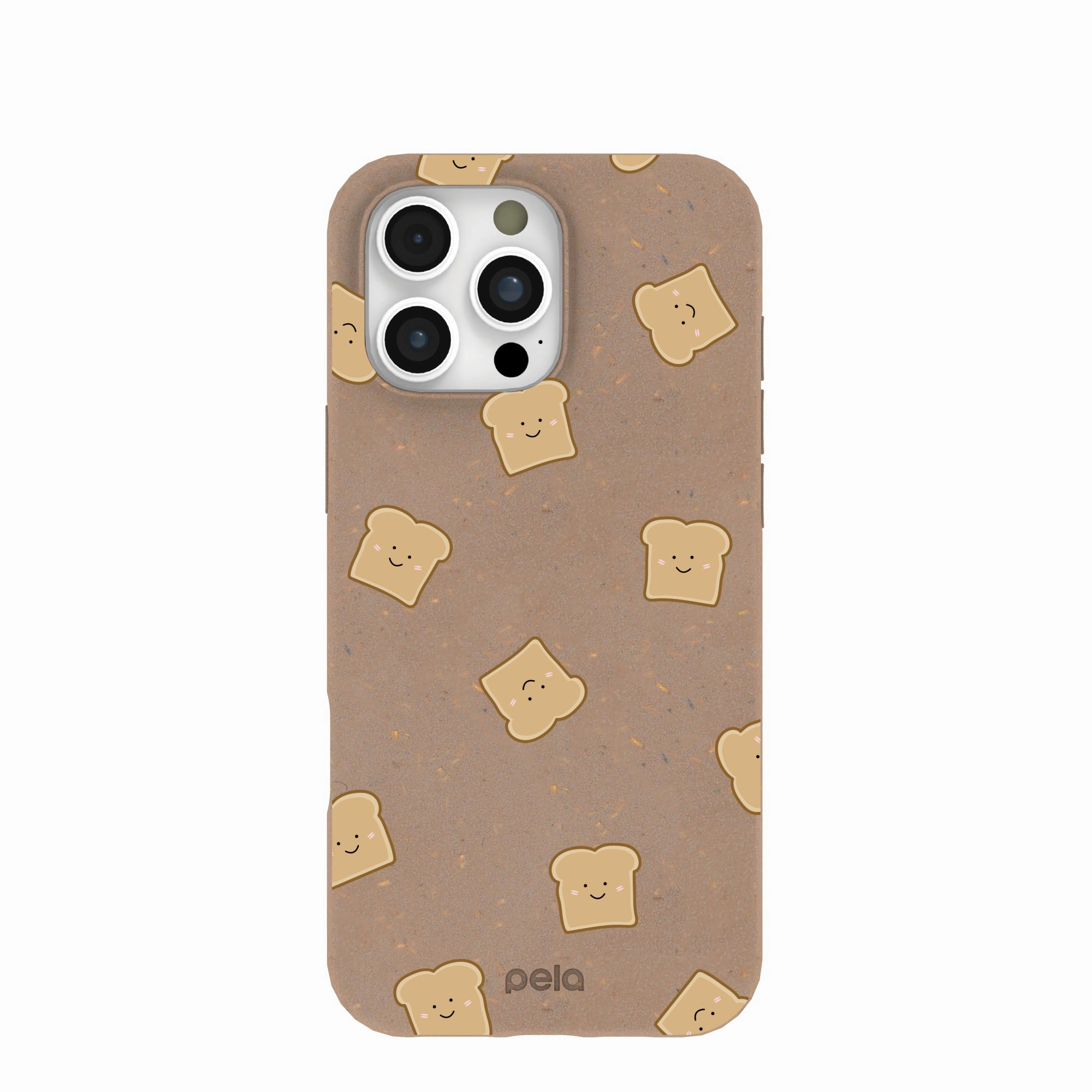Chocolate Brown Mini Toast iPhone 16 Pro Max Case Elegant Texture Layer