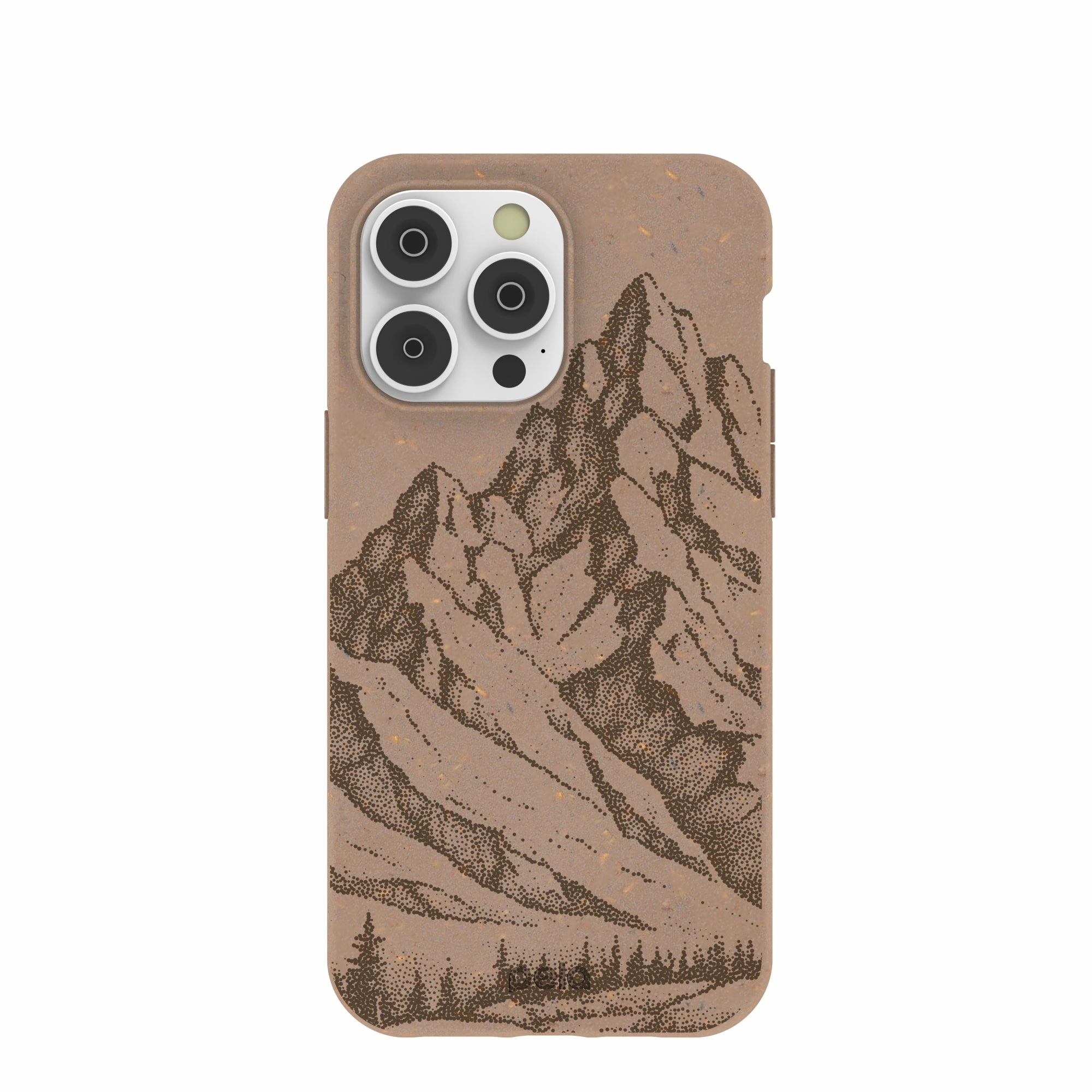 Modern Texture Chocolate Brown Silent Summit iPhone 14 Pro Max Case
